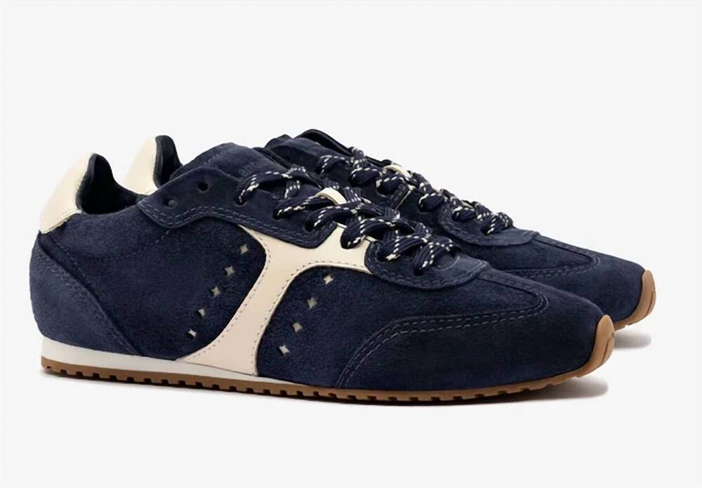 NEW LARROUDE women's stella sneaker in navy